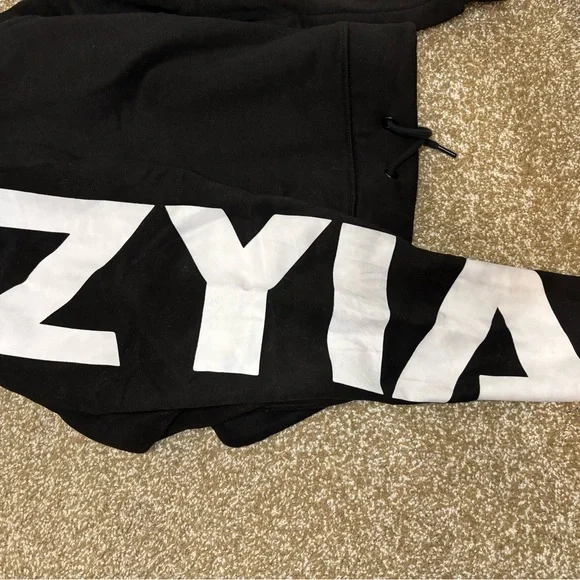 ZYIA Active Black and White Hoodie - Picture 3 of 3